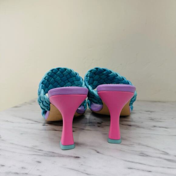 Nine West Braided Slide Heels Purple Pink Women’s Size 8 - Picture 5 of 8